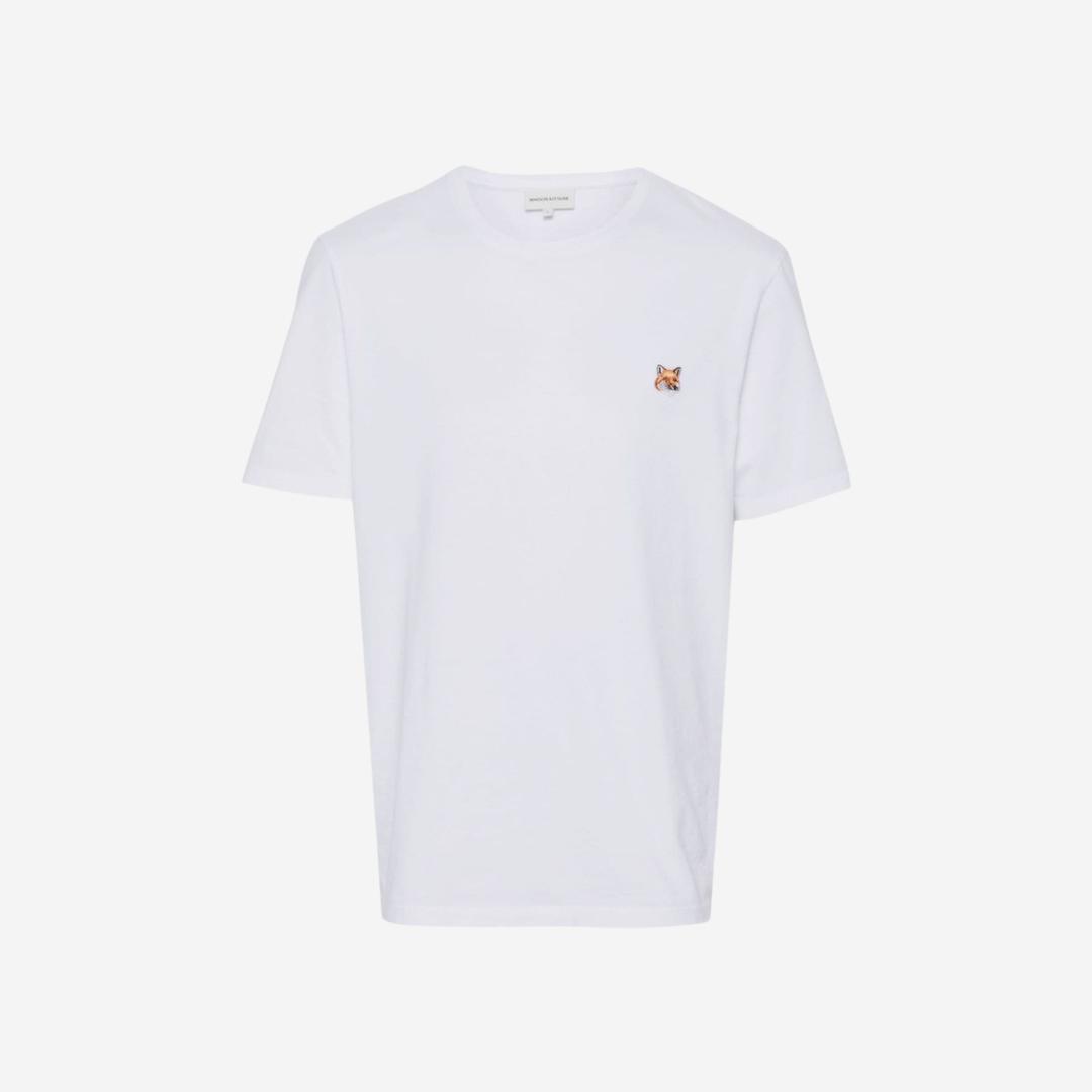 Maison Kitsune Fox Head Patch Classic T-Shirt White