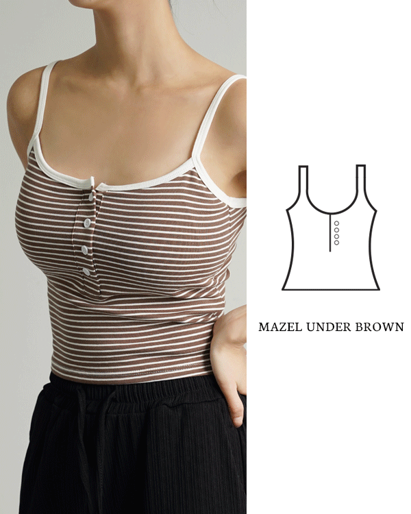 에브리데이 버튼 탱크탑 (캡내장)