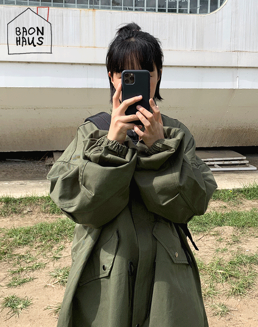 바온 [3만장돌파][BAONHAUS] 로비드 롱 야상 자켓 (2color)
