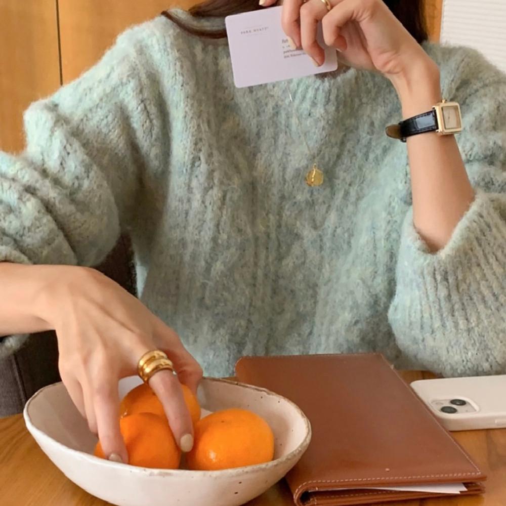 [민트당일] 슬로우비 베이글 알파카 울 꽈배기 케이블 니트 (3col)