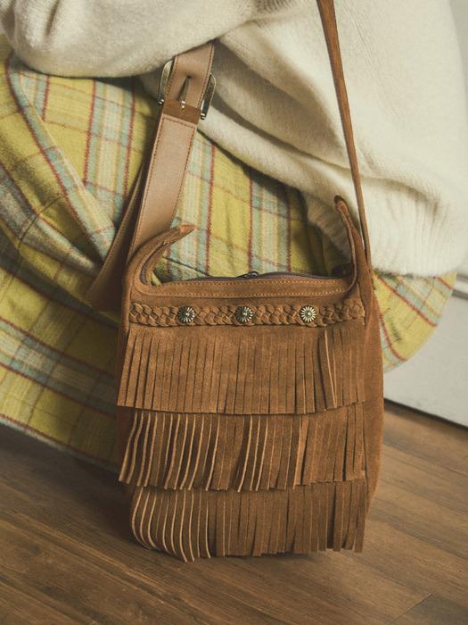 western real suede bag_Camel