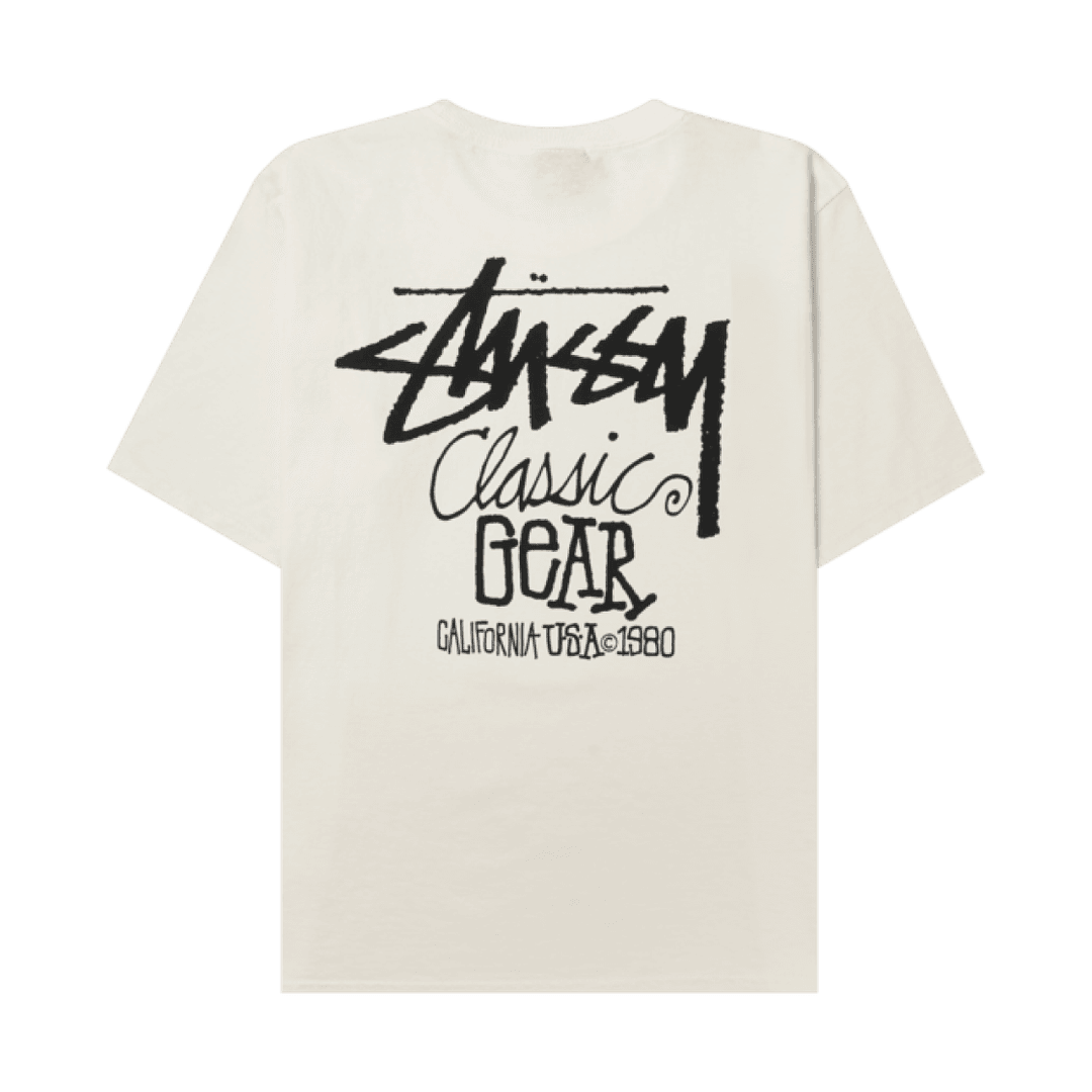 스투시 피그먼트 다이드 클래식 기어 티셔츠 내츄럴