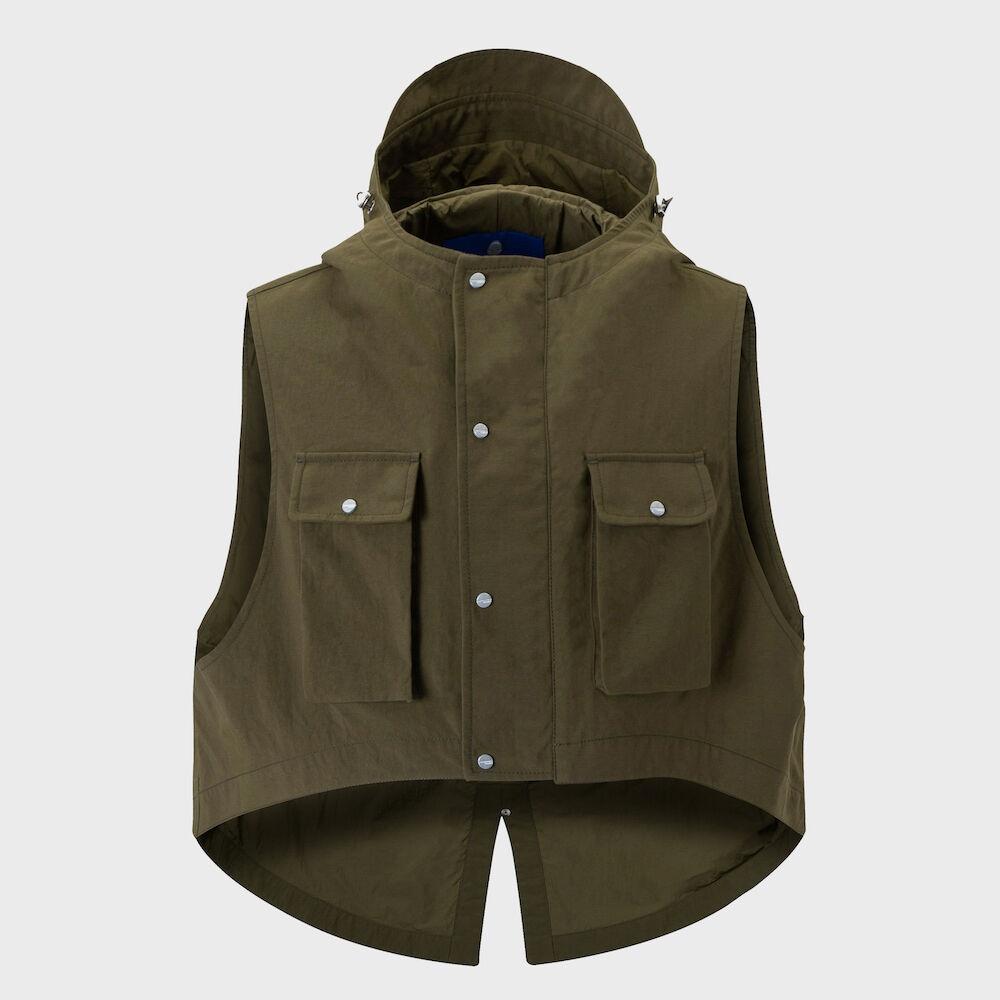 [TEWMEW] 2020FW UTILITY HOODED VEST KHAKI