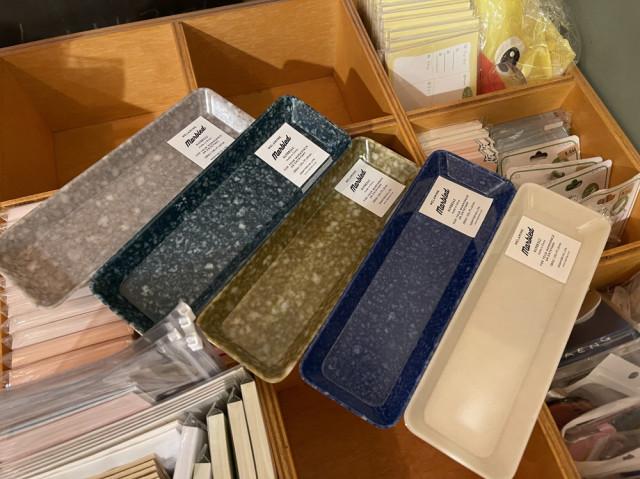 하이타이드 멜라닌 marbled 데스크용품 연필,펜 트레이 길쭉 사이즈