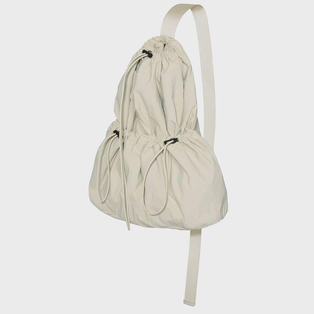 Drawstring Sling Bag Beige