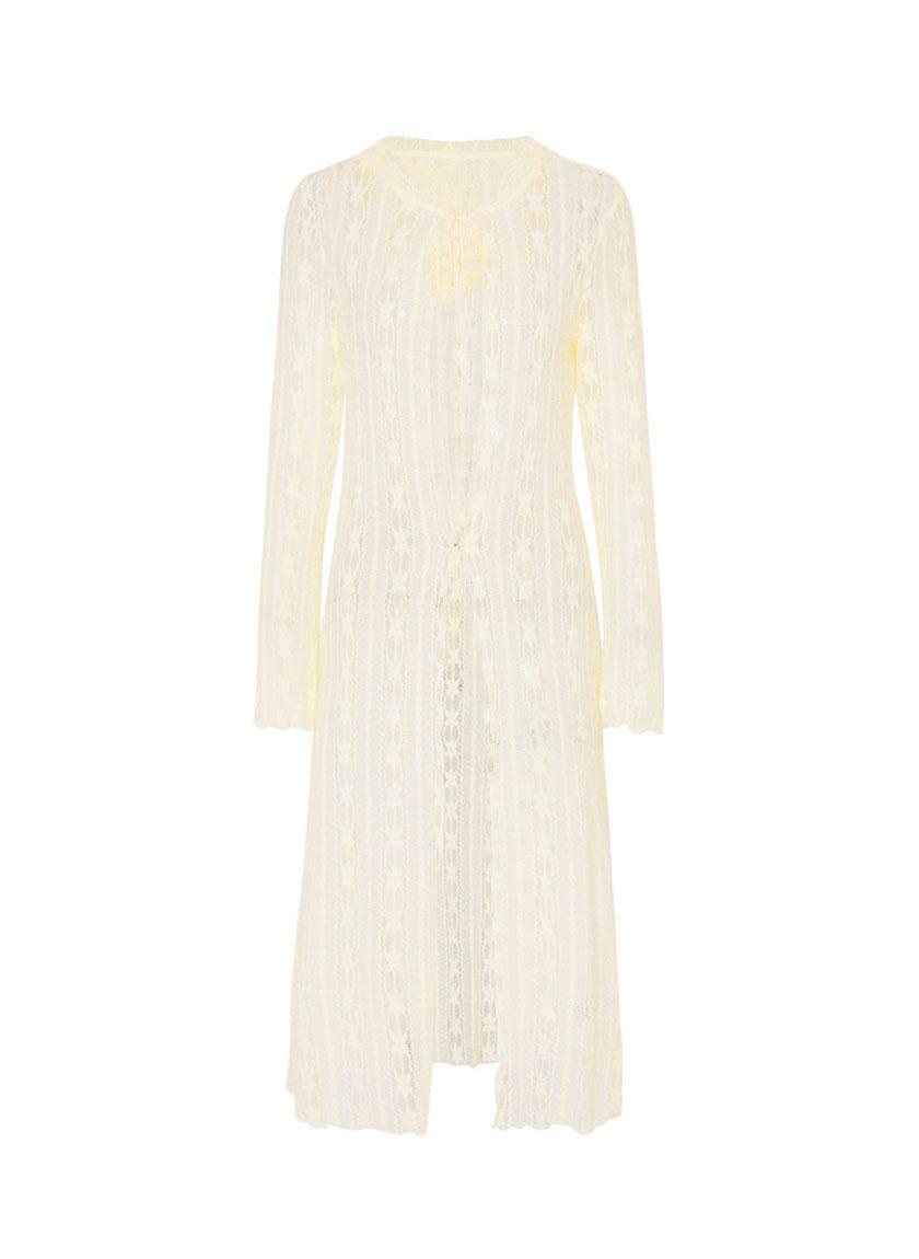 Lace Maxi Cardigan (Ivory)