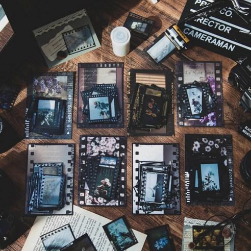 인스타 감성 풍경 꽃 필름 다꾸 조각 스티커 8종 - 팬시스티커 | 쿠팡