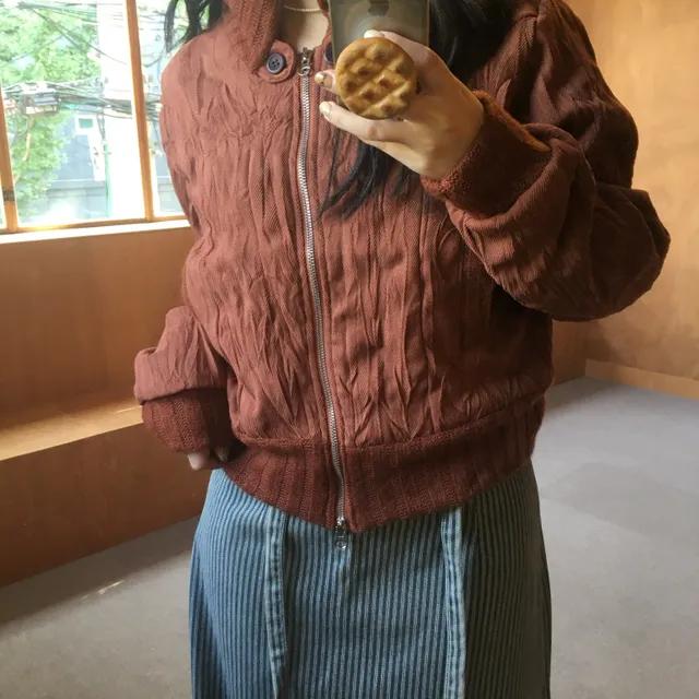 (2 color) 컬러 주름 투웨이 하디점퍼