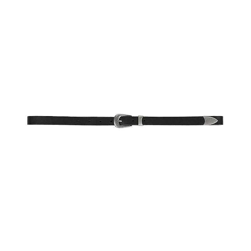 [DBETTER] COWHIDE BLACK LEATHER BELT (BLACK)