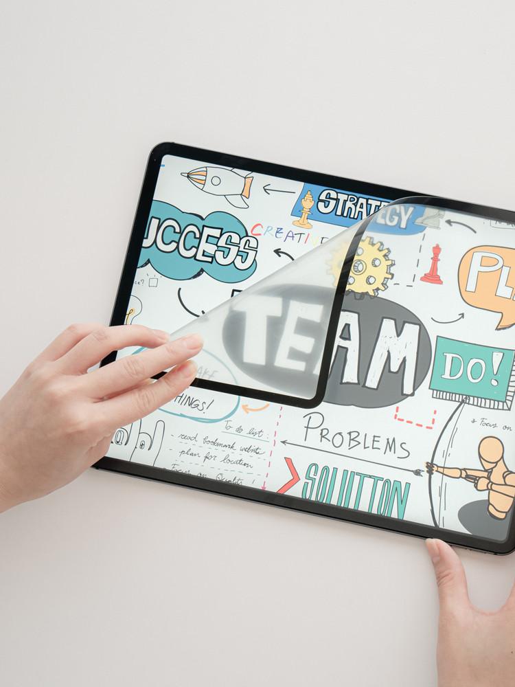 지니비 나노흡착 종이질감필름 아이패드 에어 4세대 5세대, 탈부착 저반사 보호필름