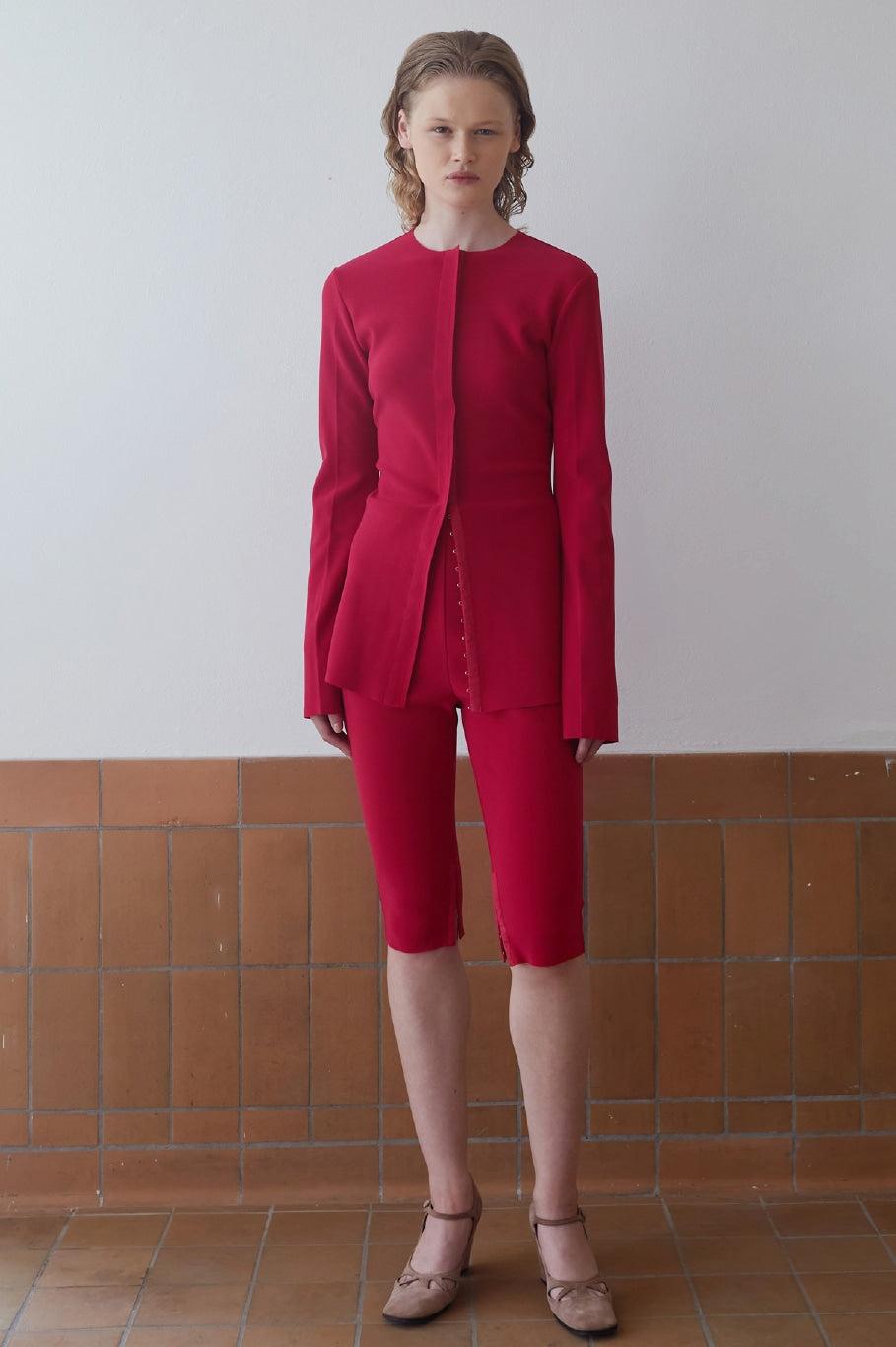 LAY2 BIKER SHORTS - BERRY / 0