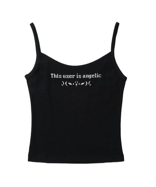 [PREORDER SALE 7/10  DELIVERY] This user is angelic Sleeveless Top Black