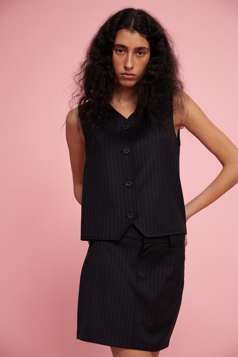 Pin stripe vest