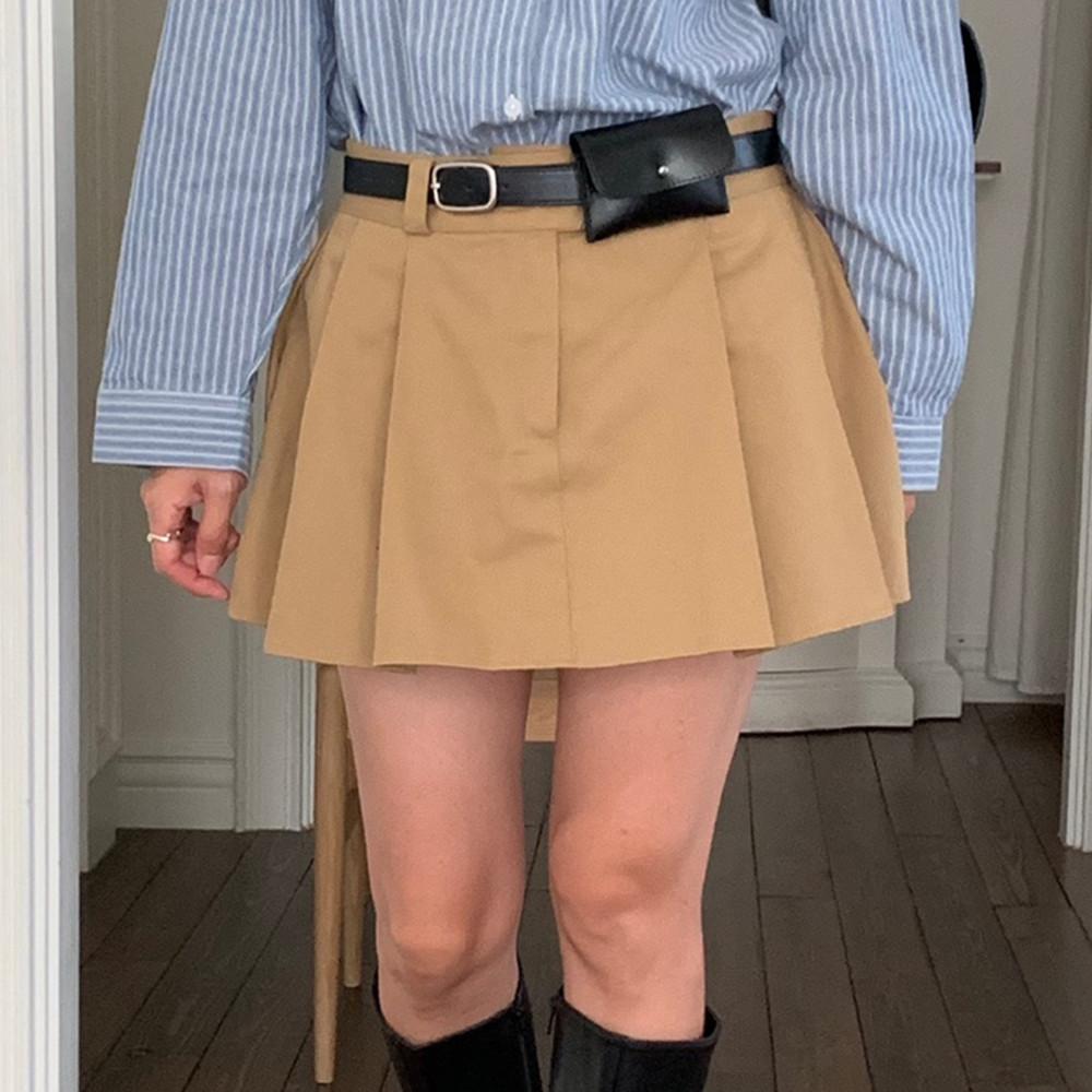 여성 여자 가을 골프 테니스 미니 플리츠 스커트 치마바지