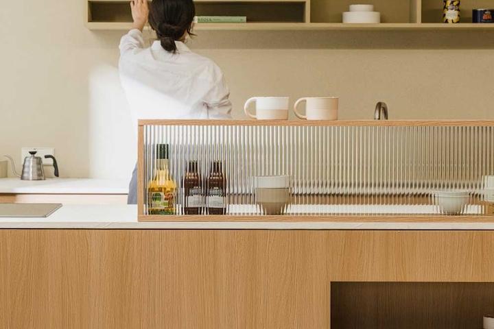 [5%쿠폰]밀키 주방 유리 아일랜드 파티션(400-1200)