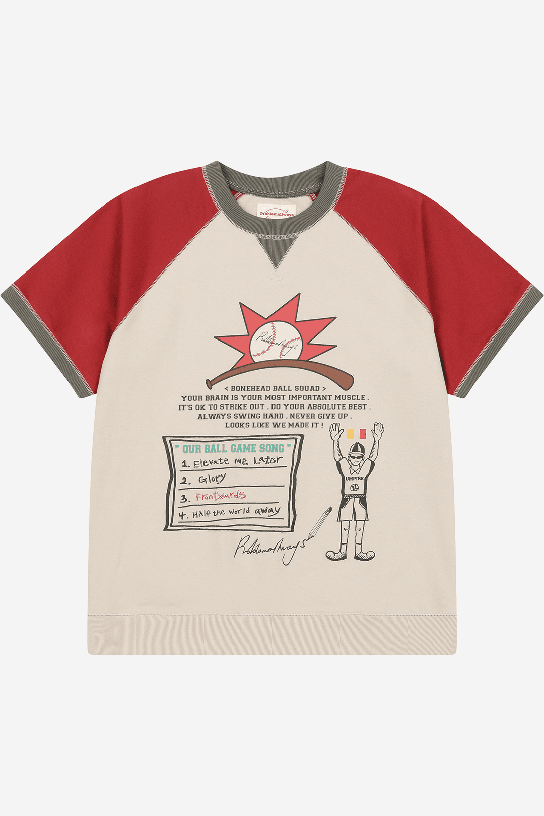 REFEREE RAGLAN SWEATSHIRT (BEIGE)