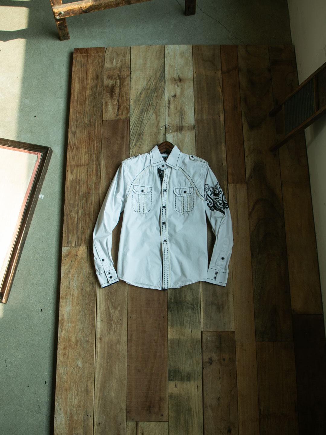 Stitch Point Unique Embroidery Western Shirt 00597