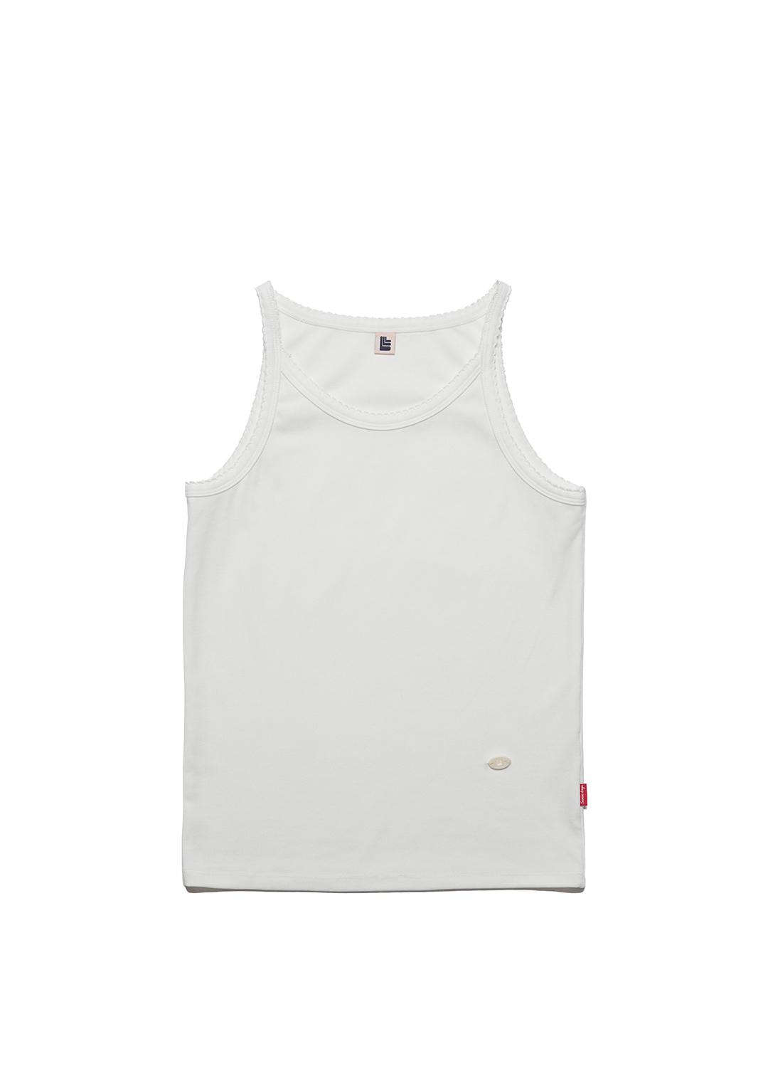 RIBBED COTTON HALTER TOP_WHITE