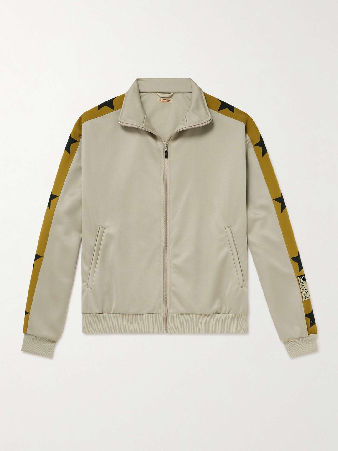 Webbing-Trimmed Jersey Track Jacket