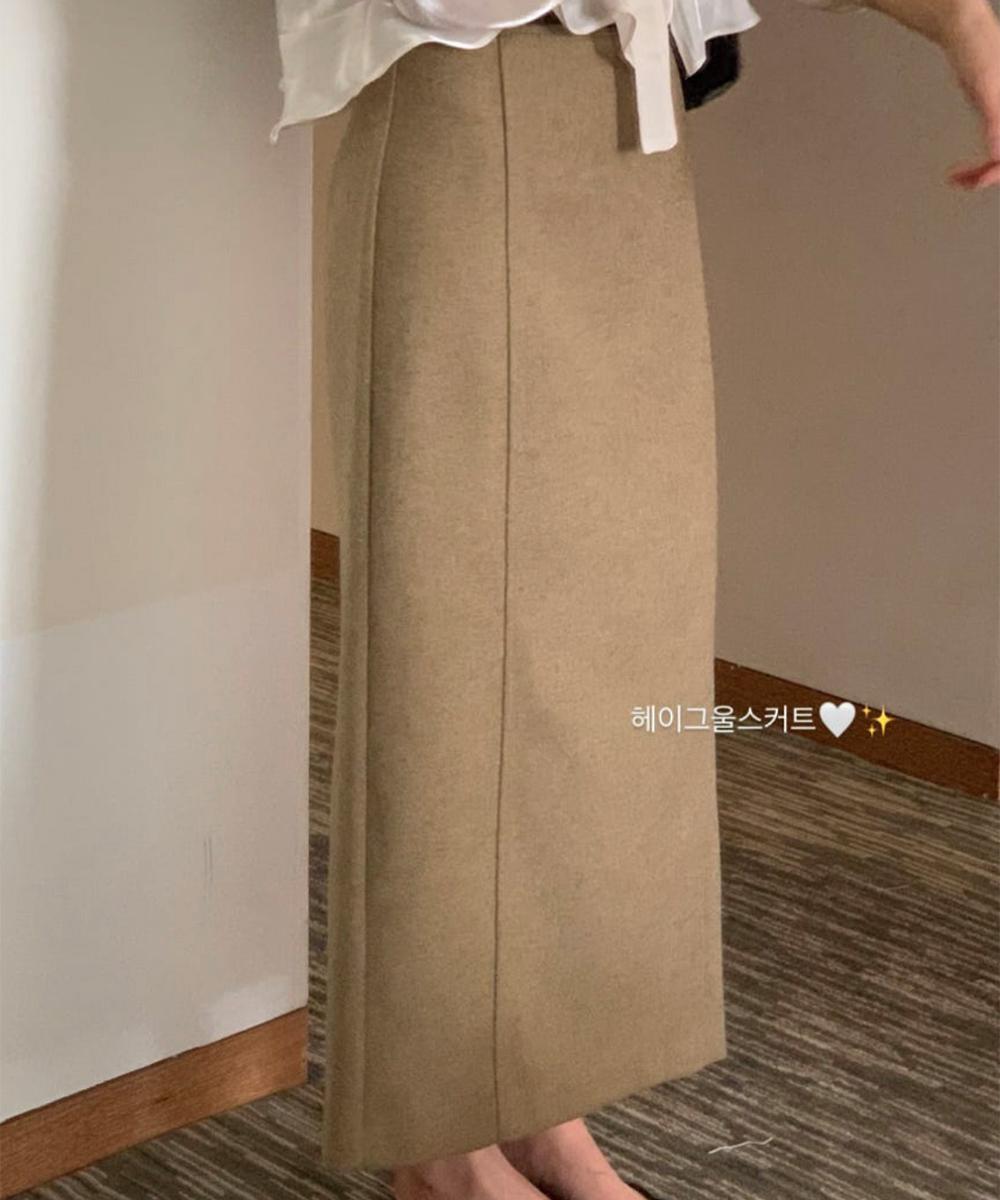 버나뎃 이너프 헤이그 울 스커트 (2col) inouf
