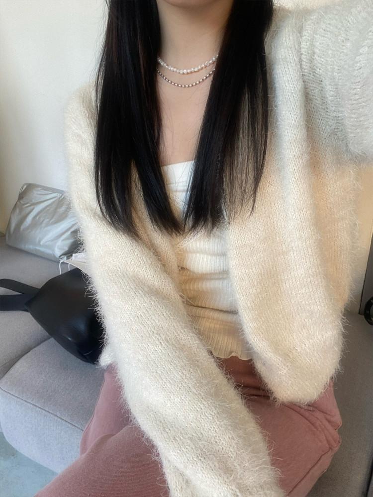 cloud boucle cardigan (3color)