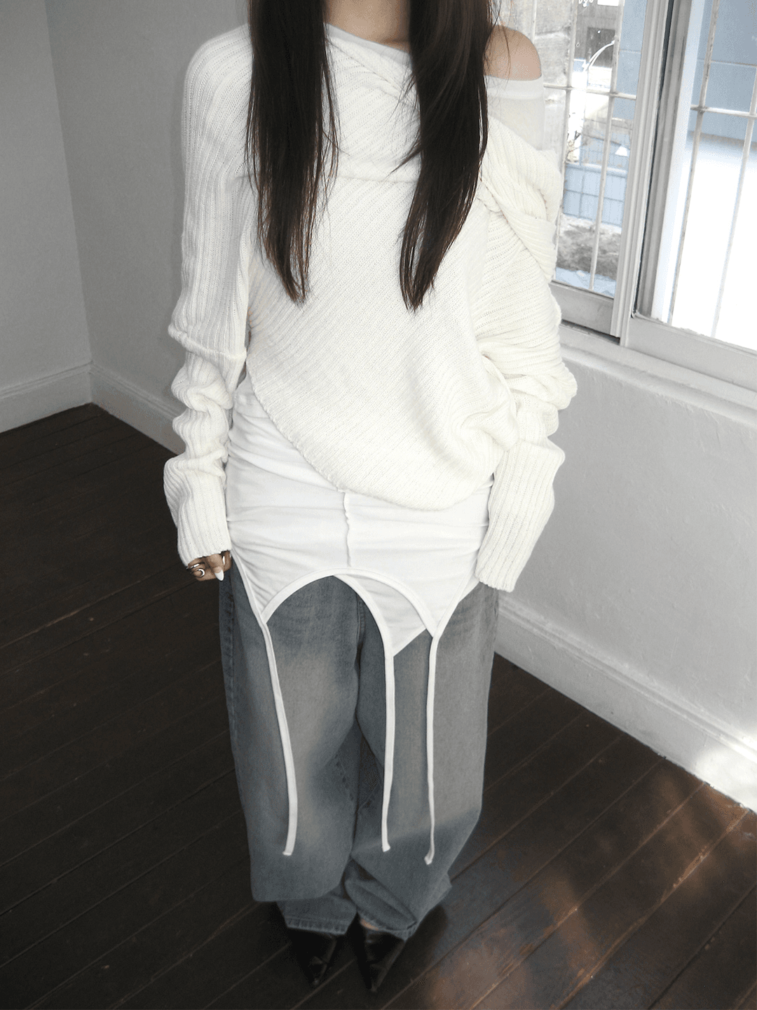 [Best] tie dress top (2 color)