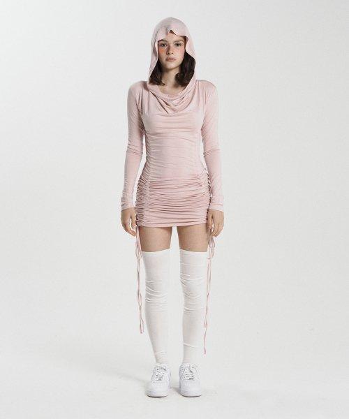 일리오(ILLIO)  PINK 3WAY HOODY TOP-DRESS - 사이즈 & 후기 | 무신사