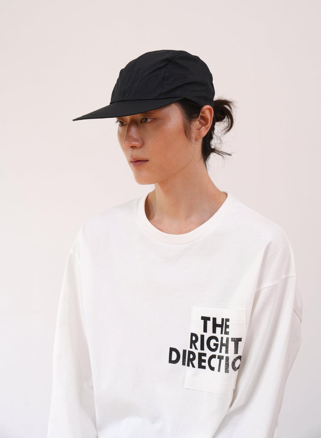 4P NYLON DUCK BILL CAP / crunch-black