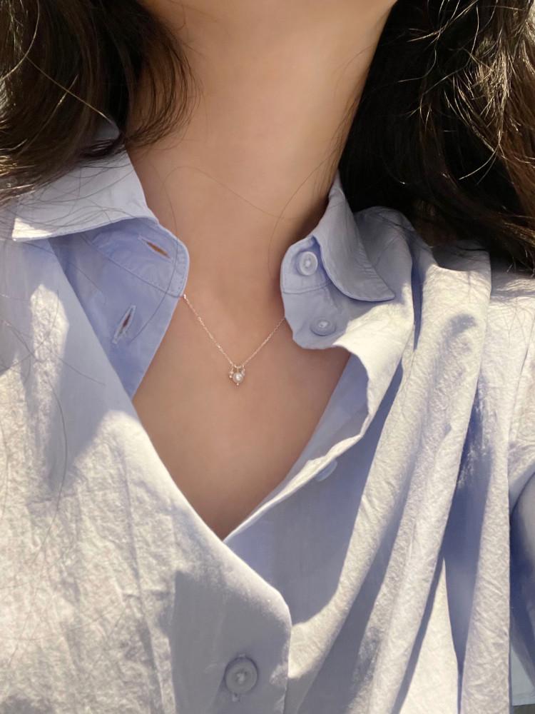 [silver 925] pearl bundle necklace 심플 진주 목걸이