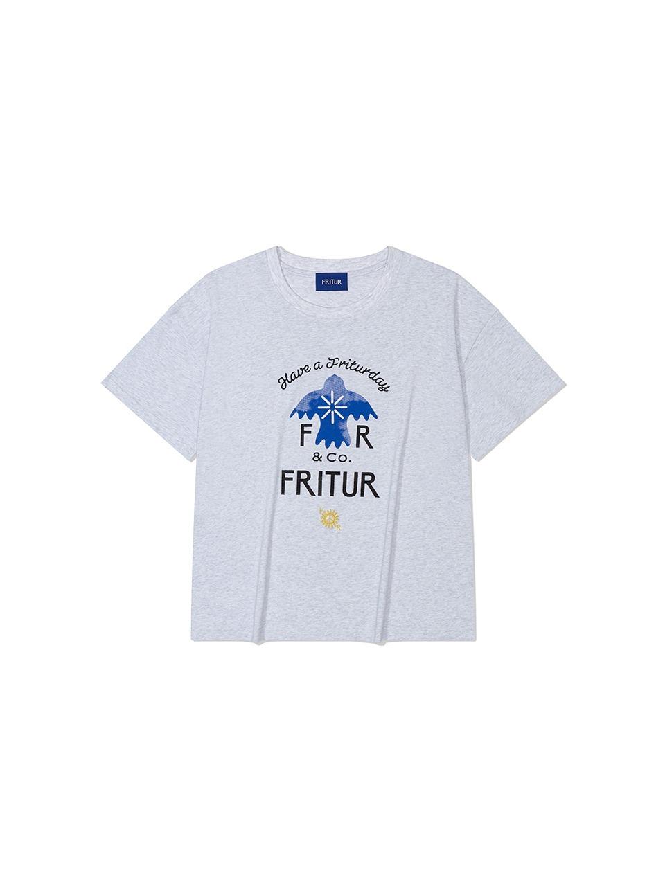 Blue Bird T-shirt Light Gray_F252TS02