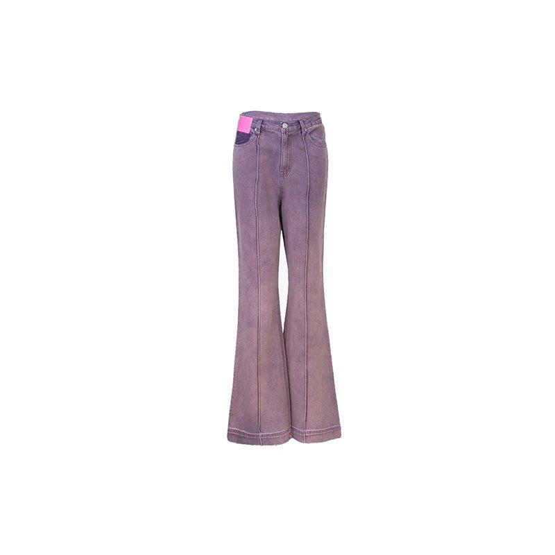 Purple Flared Jeans - 24