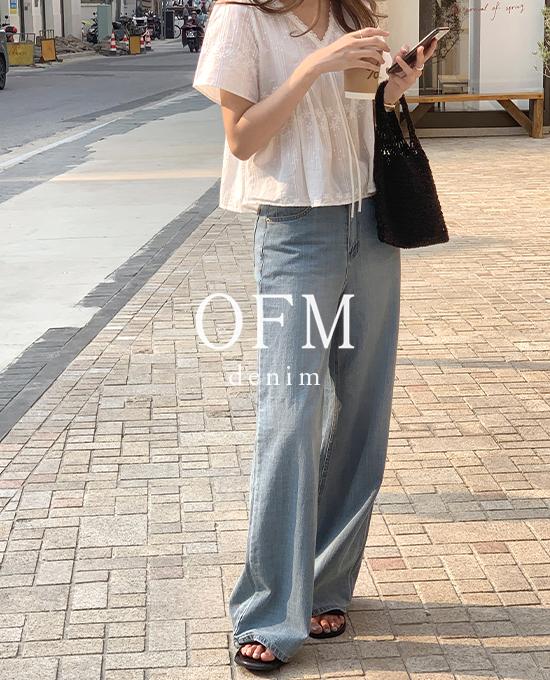 메리어라운드 [ofm] 썸머 맥시 와이드 부츠컷 (denim pants)