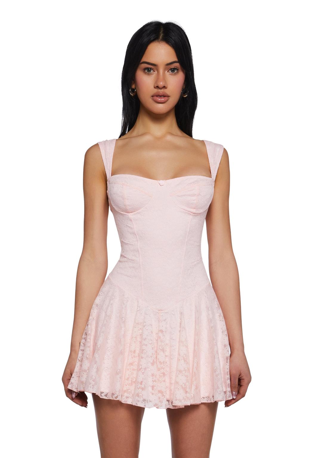 Perfect Date Mini Dress - Pink - PINK / XX-Small