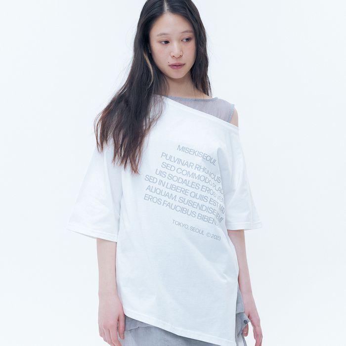 Unbalanced quote slit sleeves WHITE