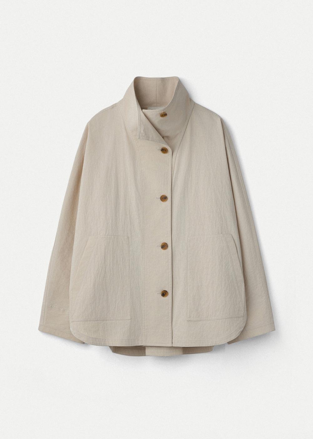 [3rd] Dolman Sleeve High Neck Jacket_Beige