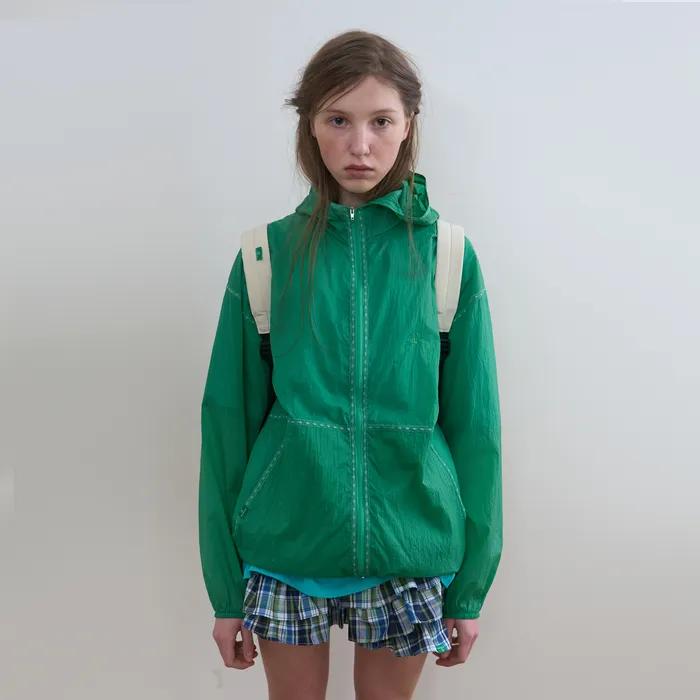 330. Lace Windbreaker _ Green