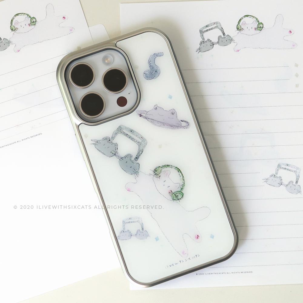 [실버글라스범퍼케이스] 고양이의 꿈나라 ✧