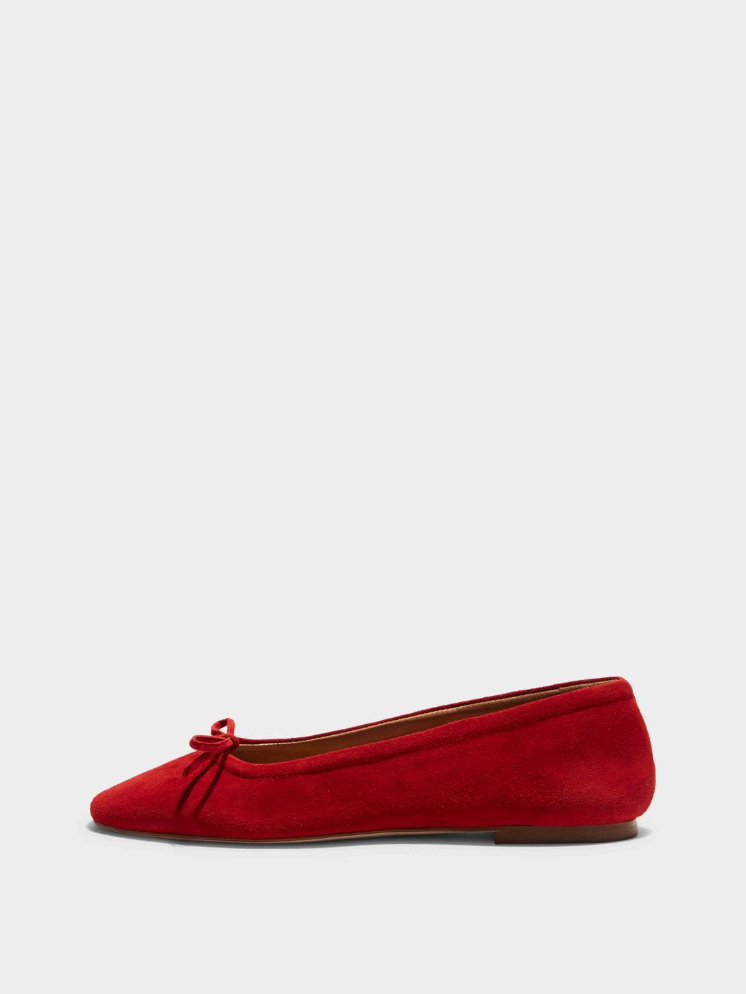 Delfina Suede Ballet Flats - 36
