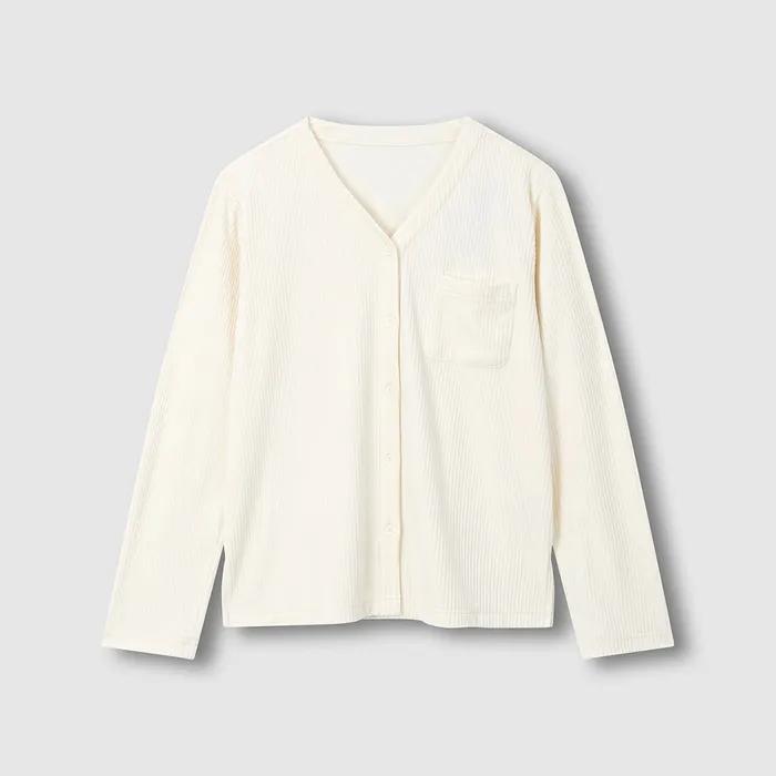 [JAJU/자주] 여 골지 밍크 라운지 가디건_아이보리