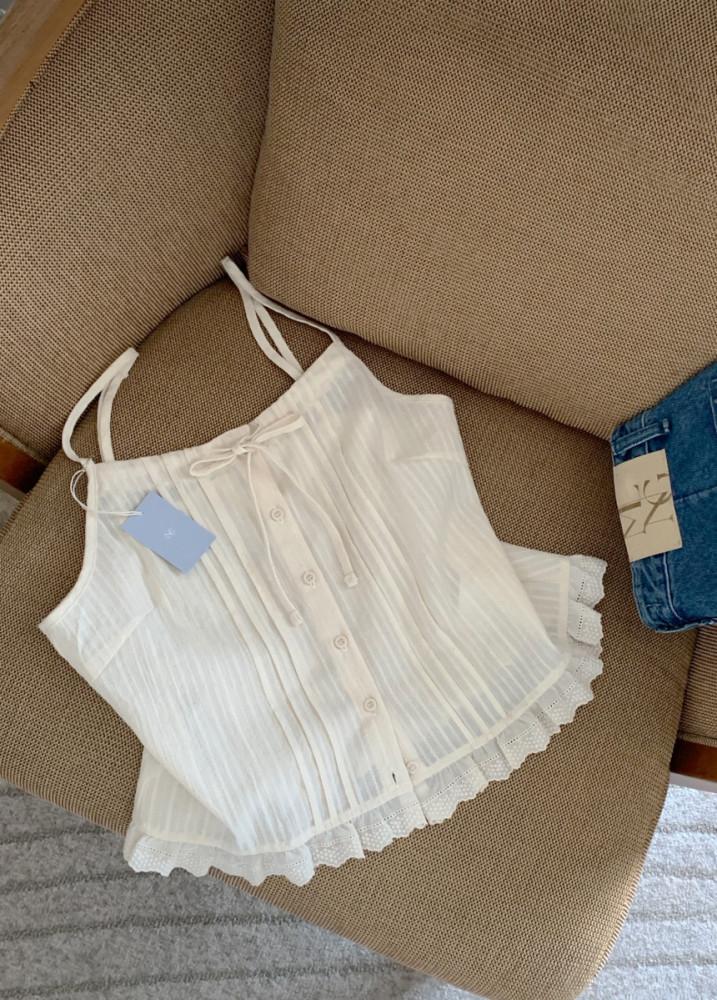 블레어 핀턱 나시 블라우스