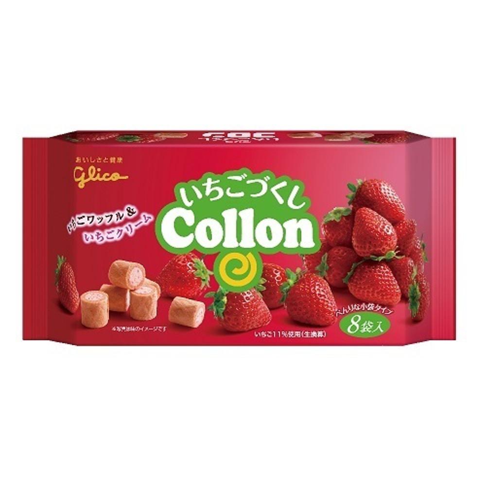GLICO 글리코 스트로베리 크림 코론 Collon 8봉 일본간식 일본과자