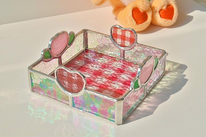 스테인드글라스 튤립잼 소품 트레이