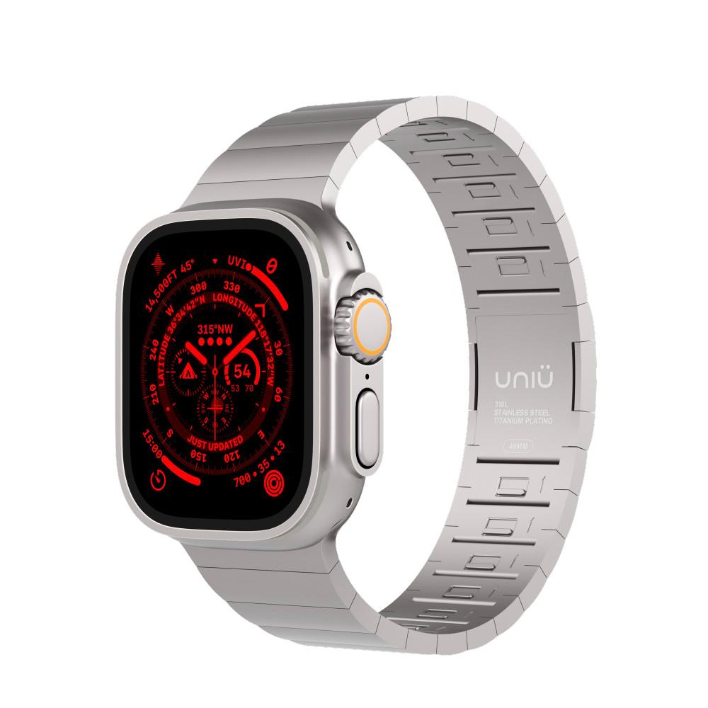 UNIU 유니유 클릭 애플워치 티타늄 스트랩 메탈 스테인리스 (SE2 7 8 9 울트라 호환)