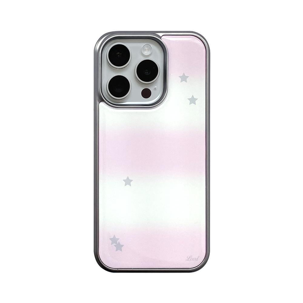 STARRY SCOOP PHONE CASE PINK (epoxy, glass bumper)