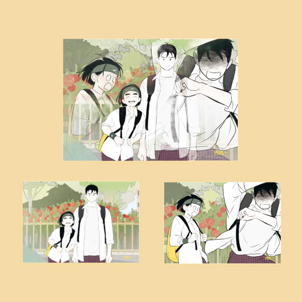 세기말 풋사과 보습학원 찰칵 렌티큘러 카드