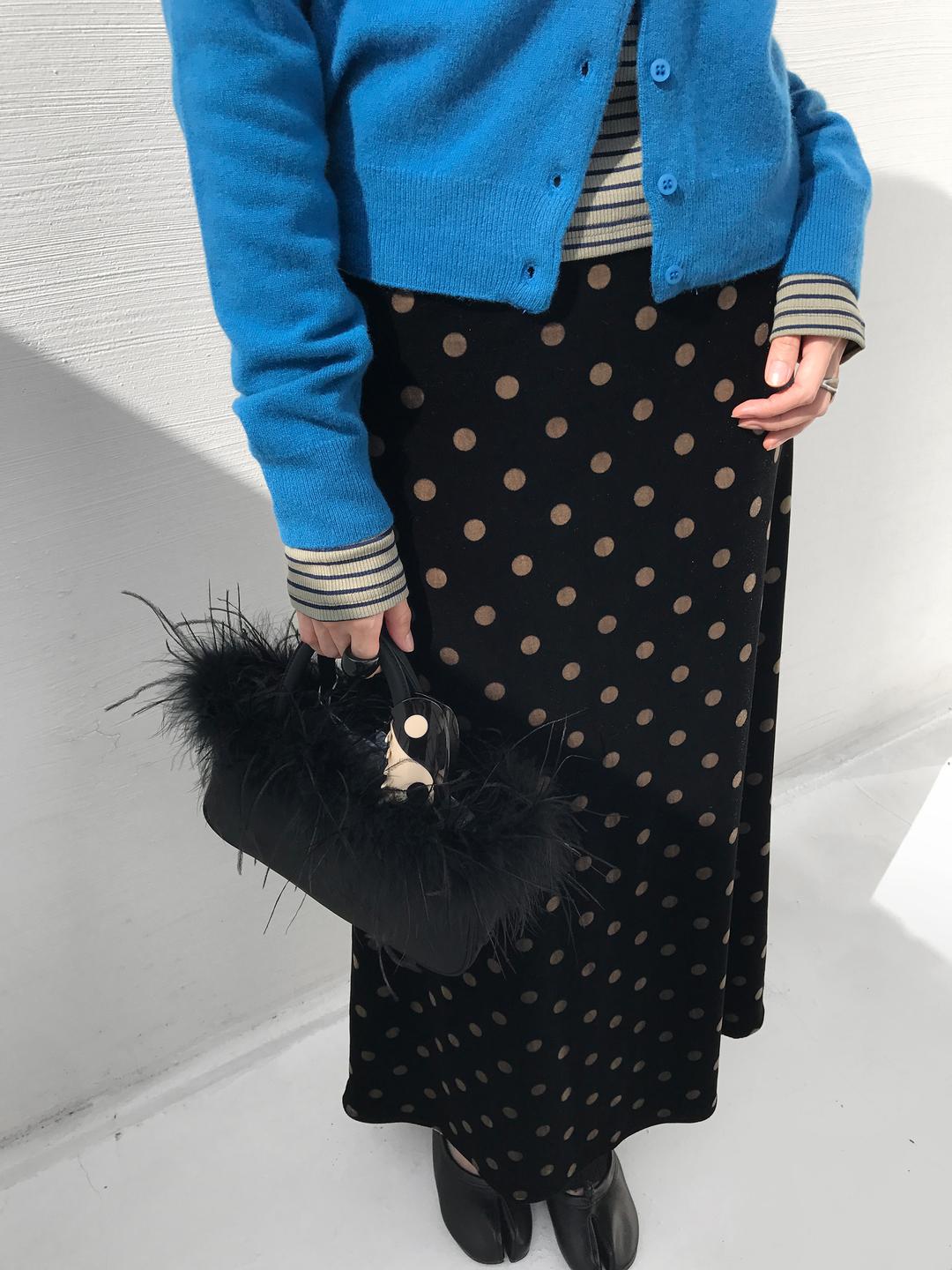 Velvet Dot Maxi Skirt