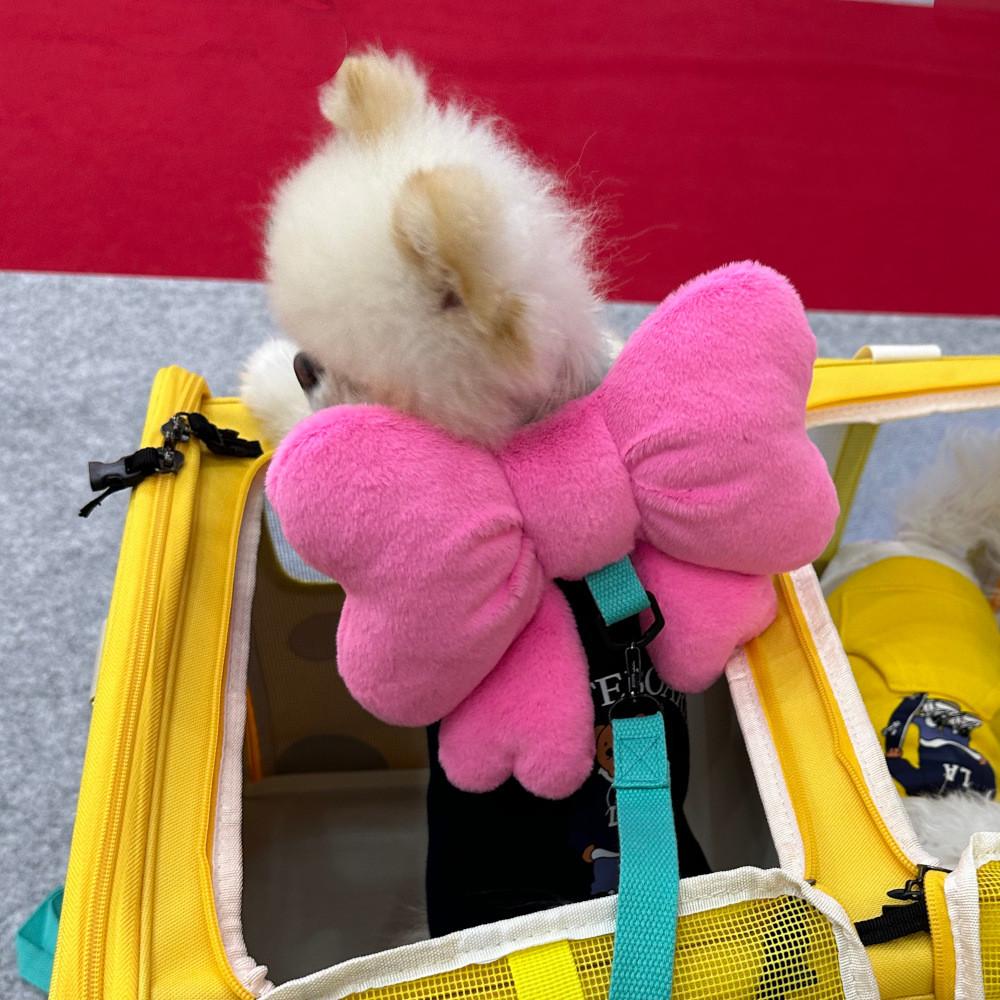 강아지하네스 댕댕이 가방 하네스 왕리본 소형견 벨크로 하네스옷 뭉미샵