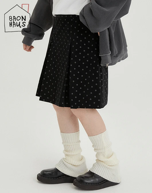 [7일간 new 5% sale] [BAONHAUS] 다톤즈 코듀로이 도트 미디 스커트 (2color)