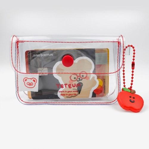 RED STITCH CARD WALLET