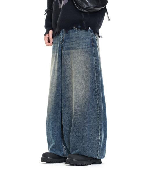 기철(KICHUL)  BALLOON FIT DENIM PANTS (BROWN TIN WASHED) - 사이즈 & 후기 | 무신사